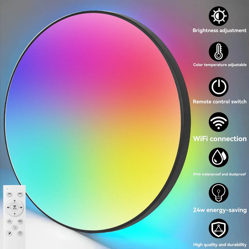 Axyaa Smart RGB Wifi Ceiling Light Panel for Alexa Google Home