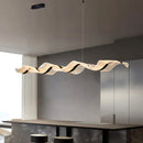 Axyaa Nordic Wave Chandelier: Stylish LED Pendant Light for Dining Room and Bar