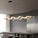 Axyaa Nordic Wave Chandelier: Creative LED Pendant Light for Dining Room & Bar