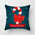 Axyaa Christmas Candy Print Pillow Cases for Festive Decor