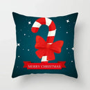 Axyaa Christmas Candy Print Pillow Cases for Festive Decor