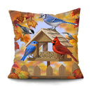 Axyaa Bird Oil Painting Cushion Cover - Chinese Style Home Decor