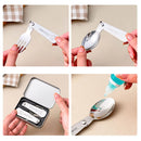 Axyaa Stainless Steel Outdoor Foldable Cutlery Set