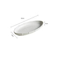 Axyaa Lotus Leaf Oval Plate: Ceramic Fish Steamed Dish for Sushi, Salad, Dessert