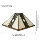 Axyaa Amber Brown Stained Glass Mission Style Lampshade Replacement