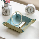 Axyaa Leather Porch Storage Tray: Nordic Style Organizer for Household Sundries