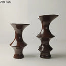 Axyaa Ceramic Knot Vase for Desk Decor, Floral Arrangements and Room Aesthetic