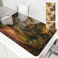 Axyaa Autumn Forest Landscape Absorbent Drying Mat