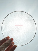 Axyaa Round Handmade Gold Border Glass Fruit Plate