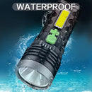 Axya Solar USB Rechargeable Flashlight Waterproof High Lumen Emergency Light
