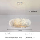 Nordic Feather Chandelier Pendant Light by Axyaa: Modern, Warmth, Eye Protection