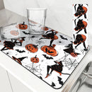 Axyaa Halloween Black Cat Antiskid Drying Mat