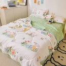 Axyaa Summer Quilts: Princess Style Floral Cartoon Bedspread, Washable Single Queen Comforter