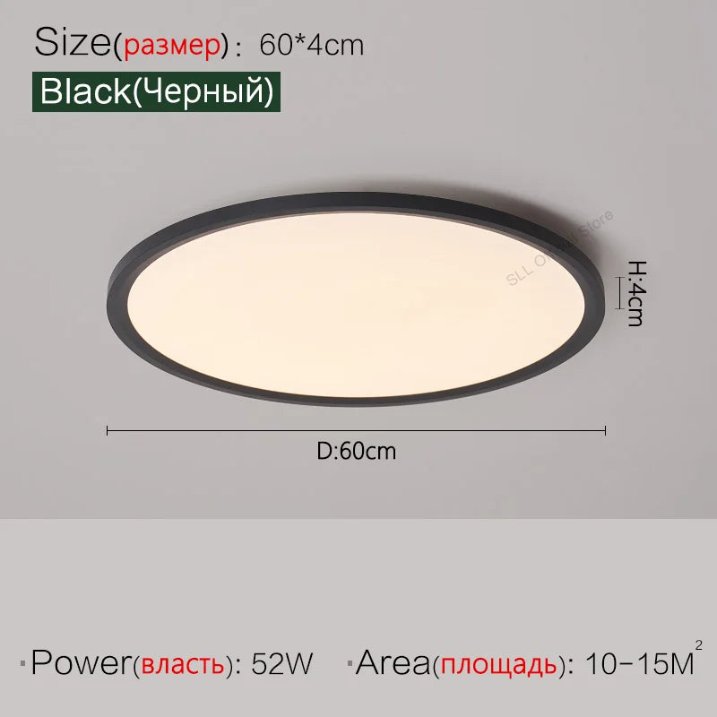 Axyaa Ultrathin LED Ceiling Lamp, Modern Round Lights for Living Room, Bedroom, and Dining Area
