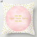 Axyaa Cloud Moon Star Pattern Pillowcase White Grey Letters Printed Home Decor