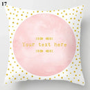 Axyaa Cloud Moon Star Pattern Pillowcase White Grey Letters Printed Home Decor