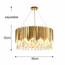 Axyaa Crystal Ceiling Chandelier: Luxury LED Lighting for Modern Living Spaces