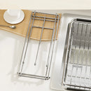 Axyaa Stainless Steel Rag Rack with Cup Storage - Foldable, Multifunctional