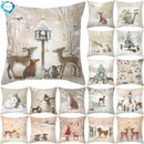 Axyaa Merry Christmas Pillowcase Cushion Cover for Festive Home Decor