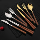 Axyaa 16-Piece Luxury Stainless Steel Tableware Set, Knife Fork Spoon Chopsticks