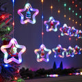 Axyaa Christmas LED Star Circle Fairy Lights USB Curtain Decor