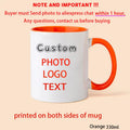 Personalized Photo Mug, Family, Kids, Lovers, Logo, Text Mugs by Axyaa