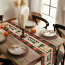 Axyaa Christmas Plaid Table Runner: Festive Dining Decor for Kitchen Party Tables