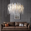 Axyaa Tassel Led Pendant Light Chrome Gold Lustre Indoor Lamp