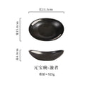 Axyaa Ceramic Ingot Bowl, Irregular Oval Salad Plate, Tableware Special-shaped Soup Plate