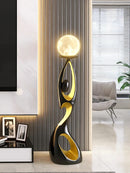 Axyaa Luxury Resin Sculpture LED Floor Lamp