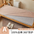 Axyaa Cotton Student Mattress Cover, All-Inclusive Zipper, Single Piece