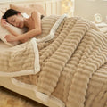 Axyaa Cozy Imitation Rabbit Plush Blanket: Soft, Fluffy, Warm, and Absorbent