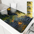 Axyaa Halloween Vine Kitchen Antiskid Drying Mat - Quick Dry & Absorbent