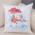 Axyaa Christmas Cartoon Animal Cushion Cover - Santa Claus Pillowcase