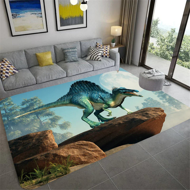 Axyaa Dinosaur Fossil 3D Floor Mat: Premium Design for Living Room & Children's Bedroom