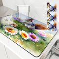 Axyaa Non-Slip Absorbent Drainer Mat for Dishes and Cups