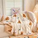 Axyaa Double-Sided Milk Wool Blanket: Class A Thickened Sofa & Office Nap Blanket