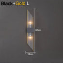 Axyaa Black Crystal Minimalist Wall Lamp Luxury Lighting