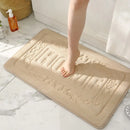 Axyaa Khaki Foam Bath Mat: High-Quality Rectangle Rug for Bathroom, Kitchen, or Bedroom