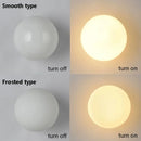 Axyaa Glass Ball LED Wall Lamp - Modern Minimalist Milky White Circular Light