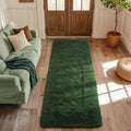 Axyaa Plush Green Area Rug for Modern Home Decor & Cozy Living Spaces