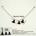 Axyaa Halloween Witch Hat Wood Bead Garland Spooky Decor Ornaments