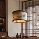 Axyaa Bamboo Leaf Ink Pendant Lights for Bedroom, Tea Room, and Study