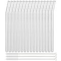 Axyaa Glass Drinking Straws Set | 16pcs Transparent Eco-friendly Cocktail Milkshake Straws