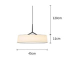 Axyaa LED Fabric Pendant Light - Modern Circular Hanging Lamp for Living, Dining, Bedroom, Kitchen, Island & Restaurant