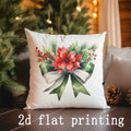 Axyaa Christmas Digital-Print Cushion Cover for Sofa Car Bedroom Pillow