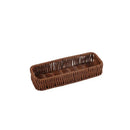 Axyaa Rectangular Faux Rattan Storage Basket for Home Organization