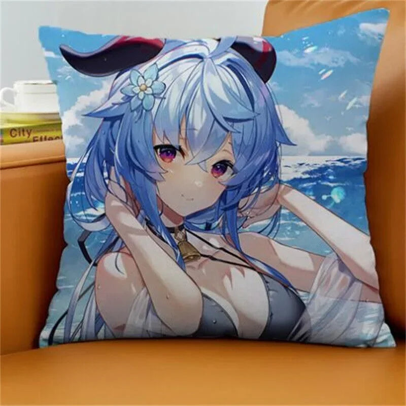 Axyaa Gan Rain Anime Cushion Cover for Stylish Home Decor