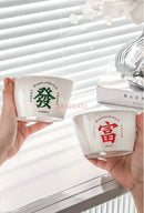 Axyaa Ceramic Rice Bowl and Creative Dish Plate - Cute Household Tableware