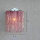 Axyaa Pink Glass Chandelier: Elegant Murano Pendant Lamp for Home Decor